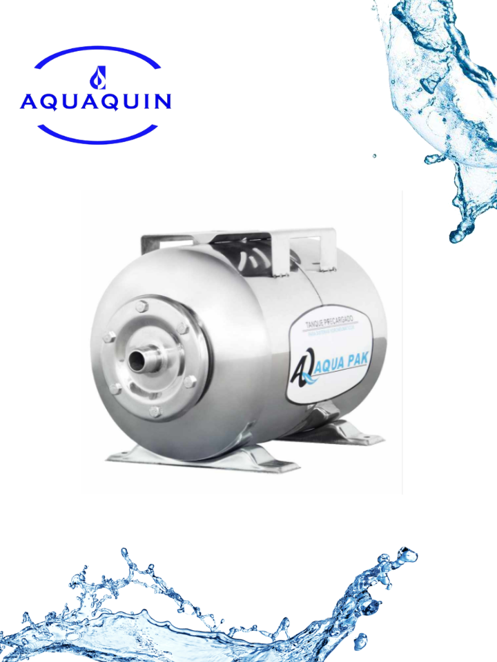 TANQUE PRECARGADO HORIZONTAL DE MEMBRANA - AQUA PAK - ACERO INOXIDABLE - 24L